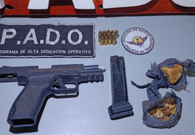 Dos personas detenidas con arma y drogas