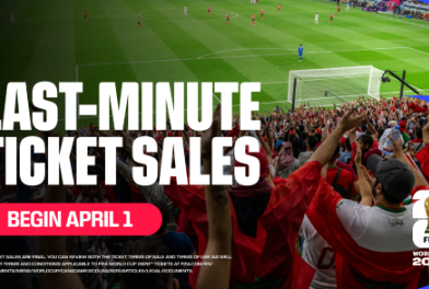 La fase de venta de última hora de entradas para la Copa Mundial de la FIFA 2026™ comenzará el miércoles 1 de abril