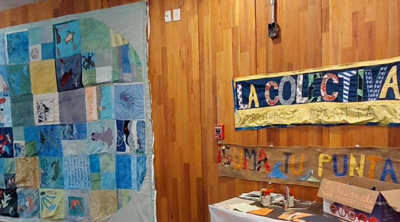 MUESTRA TEXTIL EN EL CURE . “Quillapi Hue”: una manta que invita a mirar y proteger el mar